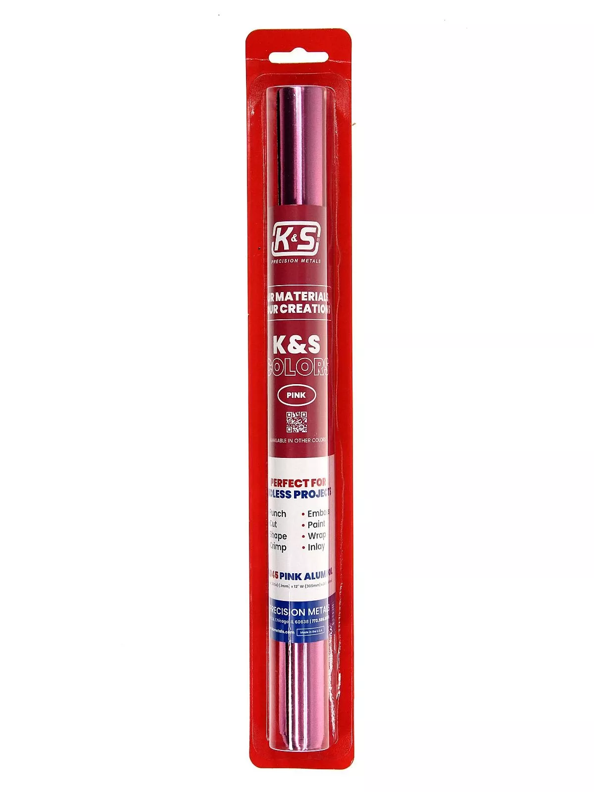0-04-in-x-12-in-x-24-in-pink-aluminum-foil-36-gauge 0.04 In. X 12 In. X 24 In. Pink Aluminum Foil - 36 Gauge