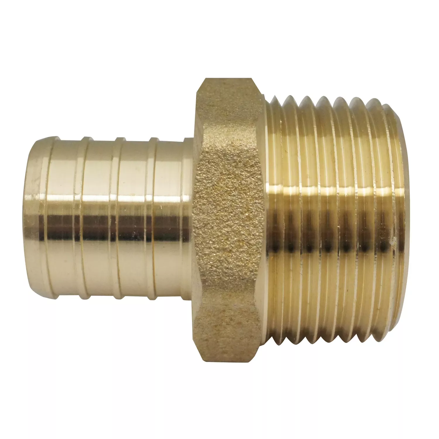 1-in-brass-pex-barb-to-male-pipe-thread-adapter-model-apxma11 1 In. Brass Pex Barb To Male Pipe Thread Adapter - Model Apxma11