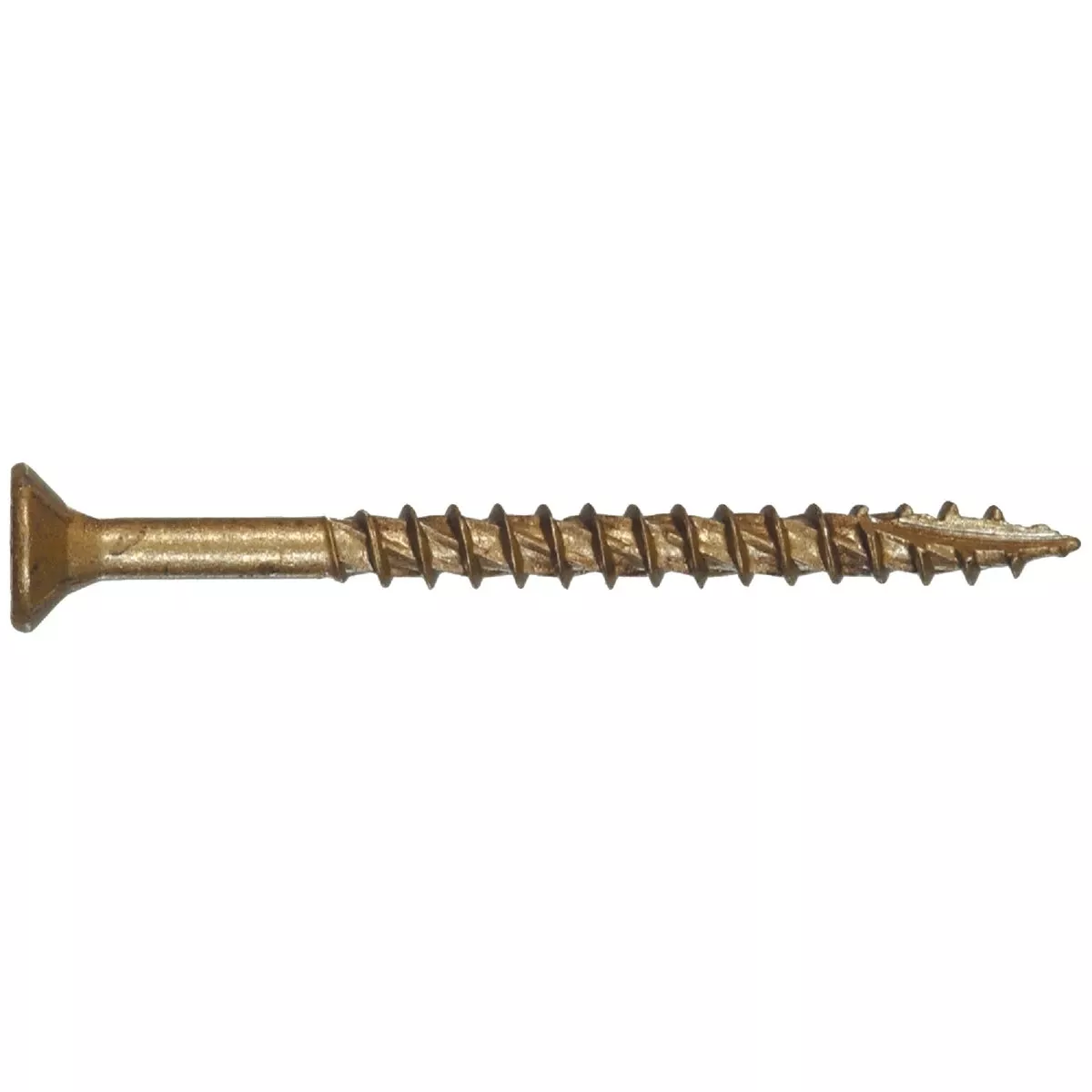10-x-3-1-2-in-bronze-ceramic-flat-head-star-exterior-wood-screw #10 X 3-1/2 In. Bronze Ceramic Flat Head Star Exterior Wood Screw
