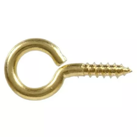 106-x-1-3-16-solid-brass-large-eye-screw-eye-5-pack-hillman-ceiling-hook .106 X 1-3/16 Solid Brass Large Eye Screw Eye 5-Pack Hillman Ceiling Hook