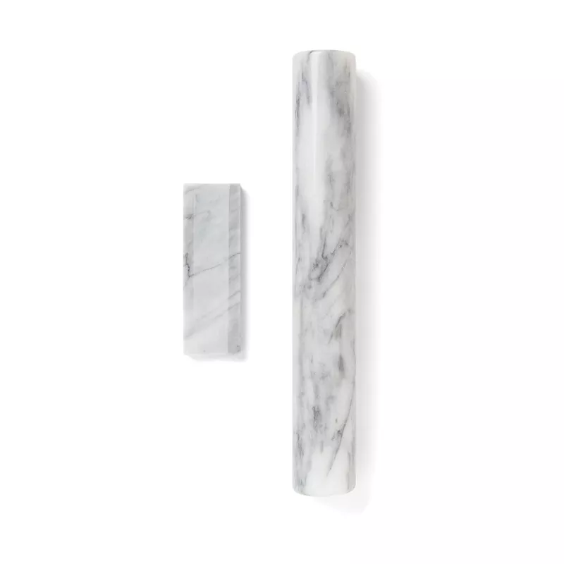 12-straight-marble-rolling-pin-w-marble-stand 12" Straight Marble Rolling Pin w/ Marble Stand