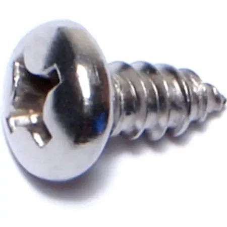 12-x-1-2-stainless-steel-phillips-pan-sheet-metal-screws-100-count #12 X 1/2" Stainless Steel Phillips Pan Sheet Metal Screws - 100 Count