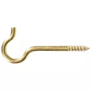162-x-2-9-16-solid-brass-round-ceiling-type-screw-hook-3pk-hillman-852431 .162 X 2-9/16 Solid Brass Round Ceiling Type Screw Hook 3Pk Hillman 852431