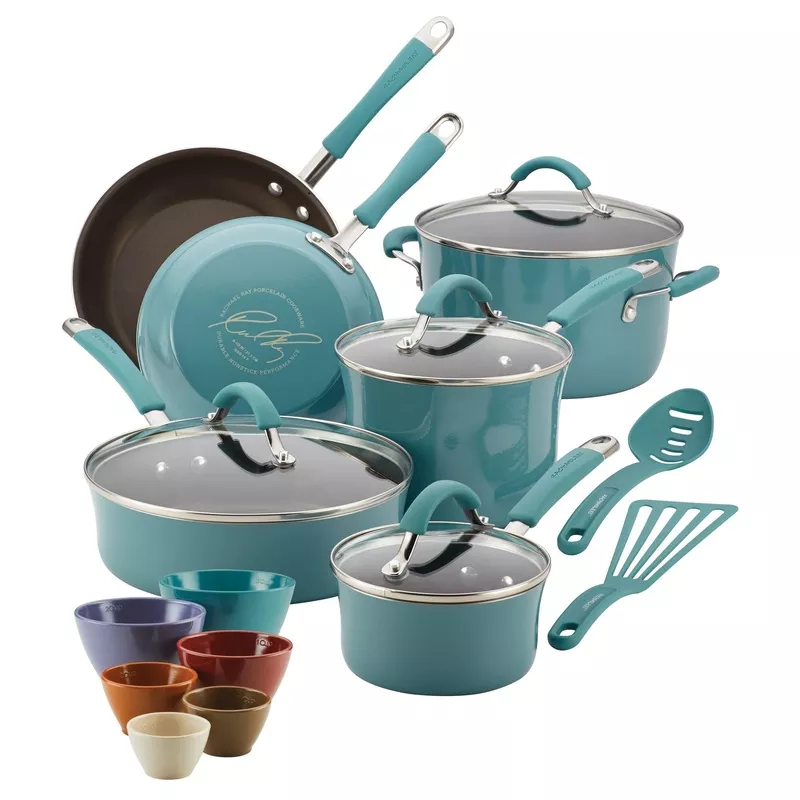 18-piece-cucina-nonstick-cookware-prep-bowl-set-agave-blue 18-Piece Cucina Nonstick Cookware and Prep Bowl Set Agave Blue