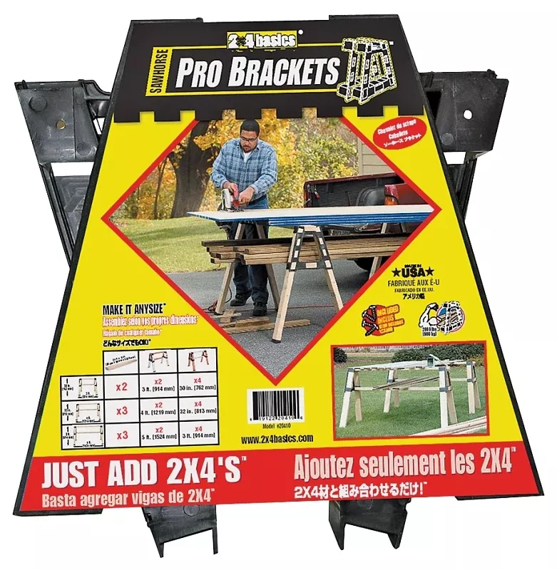 2x4basics-90194-bracket-sawhorse-structural-resin 2x4basics 90194 Bracket Sawhorse, Structural Resin