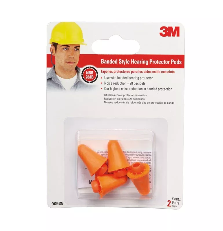 3m-28-db-polyurethane-foam-band-earplugs-orange-2-pair 3M 28 dB Polyurethane Foam Band Earplugs Orange 2 pair