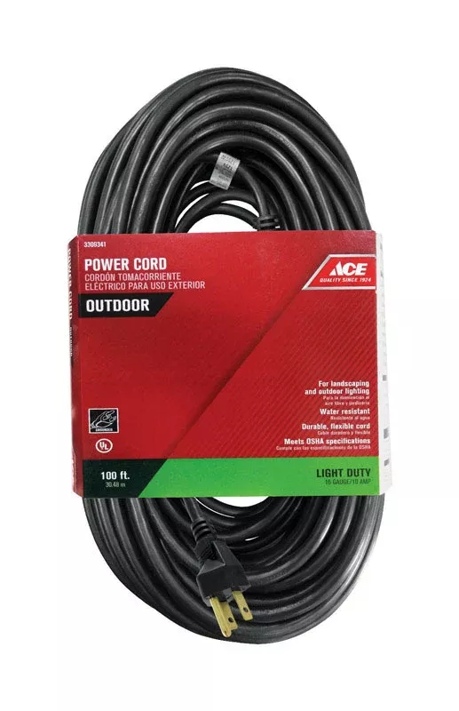 ace-indoor-or-outdoor-100-ft-l-black-extension-cord-16-3-sjtw Ace Indoor or Outdoor 100 ft. L Black Extension Cord 16/3 SJTW