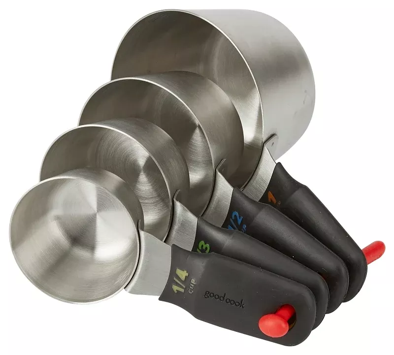 Goodcook 20408 Measuring Cup Set, Stainless Steel, Silver