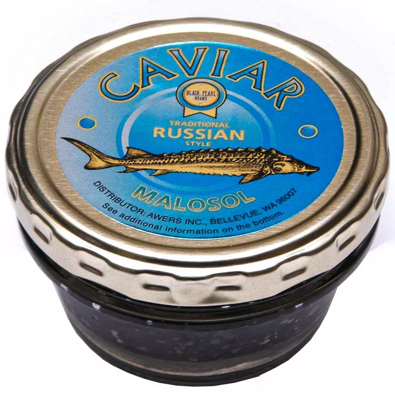hackleback-sturgeon-malossol-1-76 Стеклянная банка с черной икрой Hackleback Sturgeon, Malossol, 1,76 унции