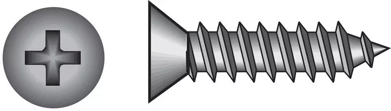 hillman-no-10-ga-x-2-1-2-in-l-phillips-flat-head-sheet-metal-screws-50-pk HILLMAN No. 10 Ga. X 2-1/2 in. L Phillips Flat Head Sheet Metal Screws 50 pk