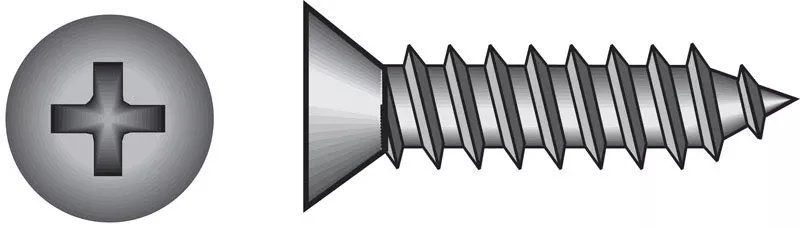 hillman-no-14-ga-x-1-1-2-in-l-phillips-flat-head-sheet-metal-screws-100-pk HILLMAN No. 14 Ga. X 1-1/2 in. L Phillips Flat Head Sheet Metal Screws 100 pk