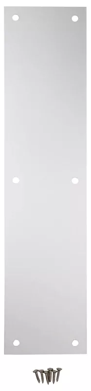 national-hardware-n270-504-push-plate-aluminum-satin-15-in-l-3-1-2 National Hardware N270-504 Push Plate, Aluminum, Satin, 15 in L, 3-1/2