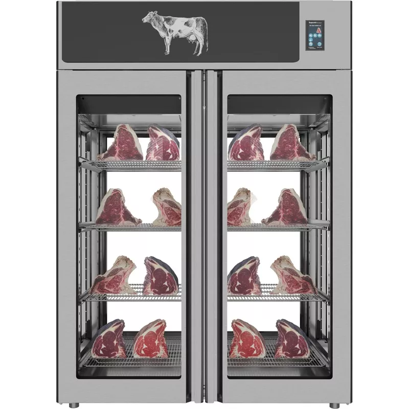 omcan-stagionello-1400-l-capacity-standard-twin-meat-maturation-cabinet-3-0-pres Omcan - Stagionello 1400 L Capacity Standard Twin Meat Maturation Cabinet 3.0 Preserving and Dry Aging 4-Glass View - MM-IT-1400-TWCAV