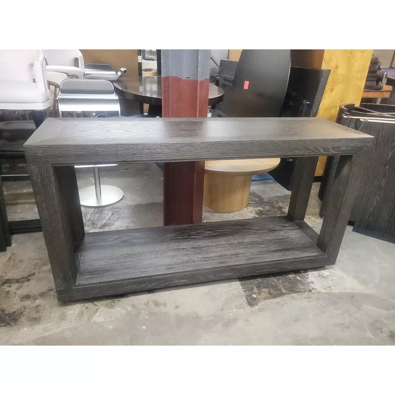 ridgeline-black-wood-console-table-by-rh-black 'Ridgeline' Black Wood Console Table by RH Black
