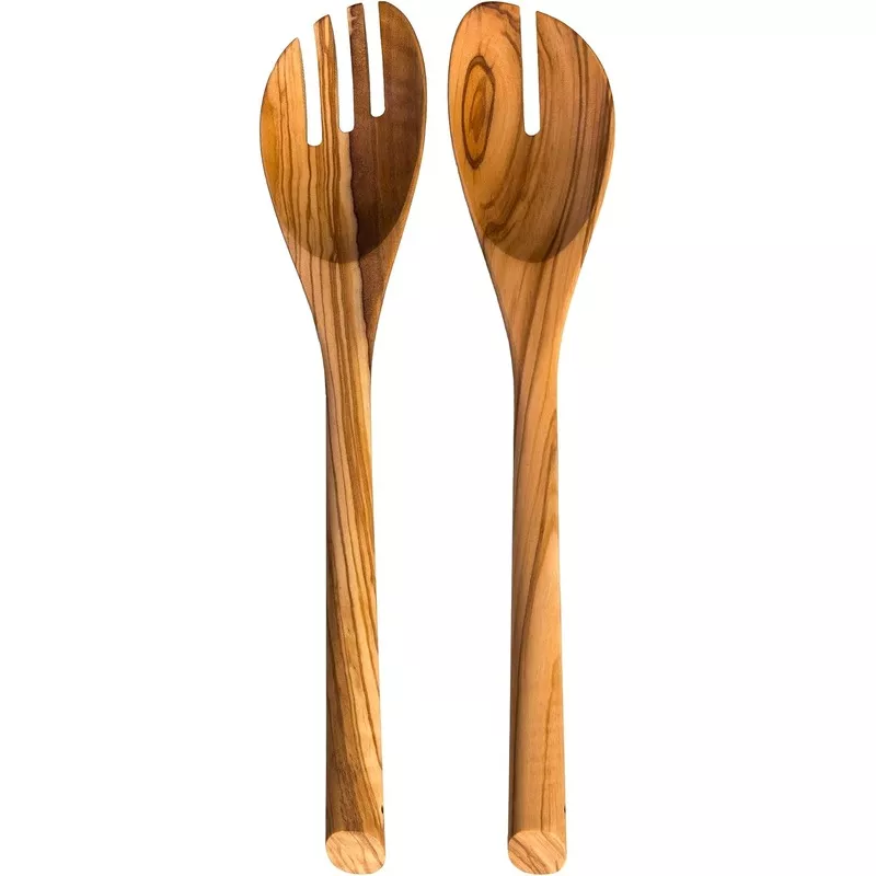 rock-branch-olive-wood-salad-serving-utensils-great-tossing-serving-salad-pasta- Rock & Branch Olive Wood Salad Serving Utensils, Great for Tossing and Serving Salad, Pasta and More