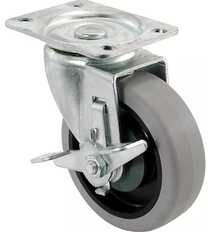 shepherd-hardware-400-series-9736-swivel-caster-with-brake-4-in-dia-w Shepherd Hardware 400 Series 9736 Swivel Caster with Brake, 4 in Dia W
