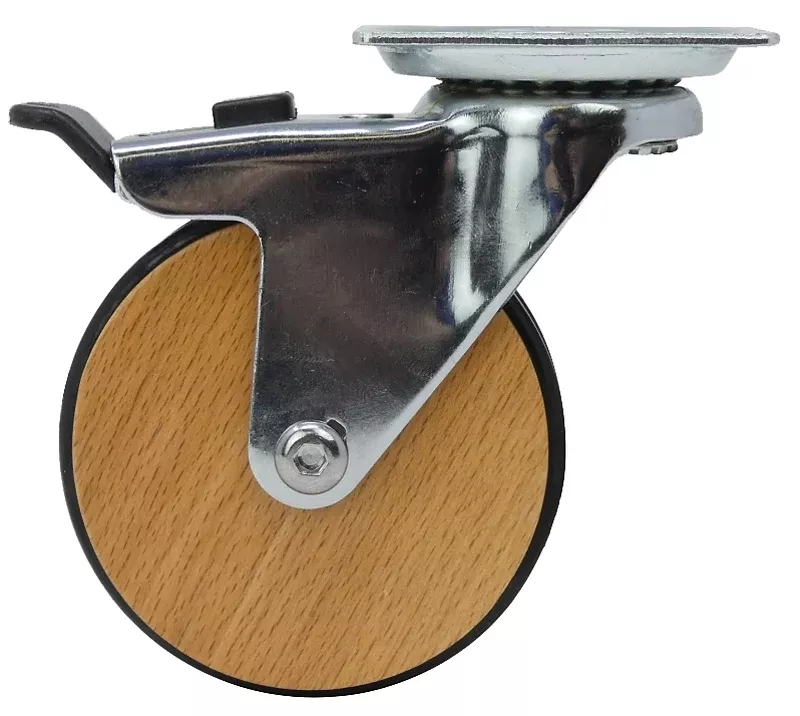 shepherd-hardware-6285-swivel-caster-3-in-dia-wheel-wood-wheel-brow Shepherd Hardware 6285 Swivel Caster, 3 in Dia Wheel, Wood Wheel, Brow