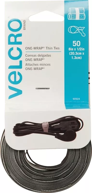 velcro-brand-one-wrap-90924-hook-loop-fastener-1-2-in-w-8-in-l VELCRO Brand One Wrap 90924 Hook and Loop Fastener, 1/2 in W, 8 in L,