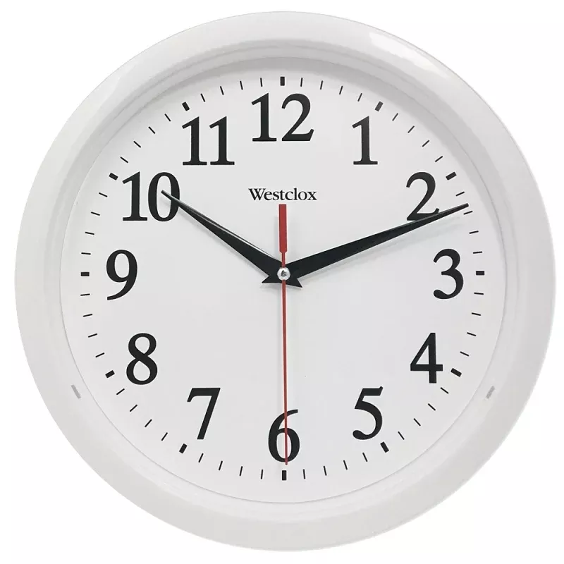 westclox-461761-clock-round-white-frame-plastic-clock-face-analog Westclox 461761 Clock, Round, White Frame, Plastic Clock Face, Analog