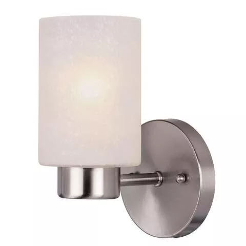 westinghouse-sylvestre-1-light-brushed-nickel-gray-wall-sconce Westinghouse Sylvestre 1-Light Brushed Nickel Gray Wall Sconce