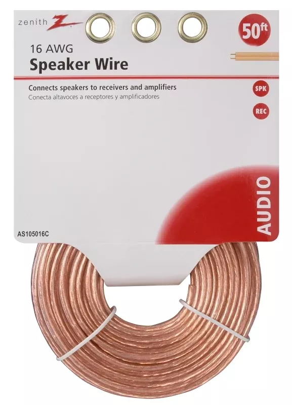zenith-as105016c-speaker-wire-16-awg-wire-pvc-sheath-clear-sheath Zenith AS105016C Speaker Wire, 16 AWG Wire, PVC Sheath, Clear Sheath