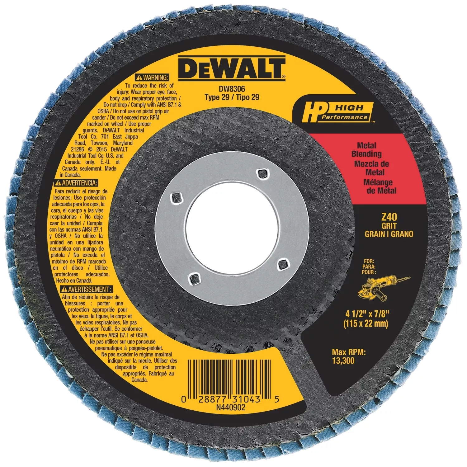 zirconia-flap-disc-40-grit-4-in Zirconia Flap Disc, 40-Grit, 4 In.
