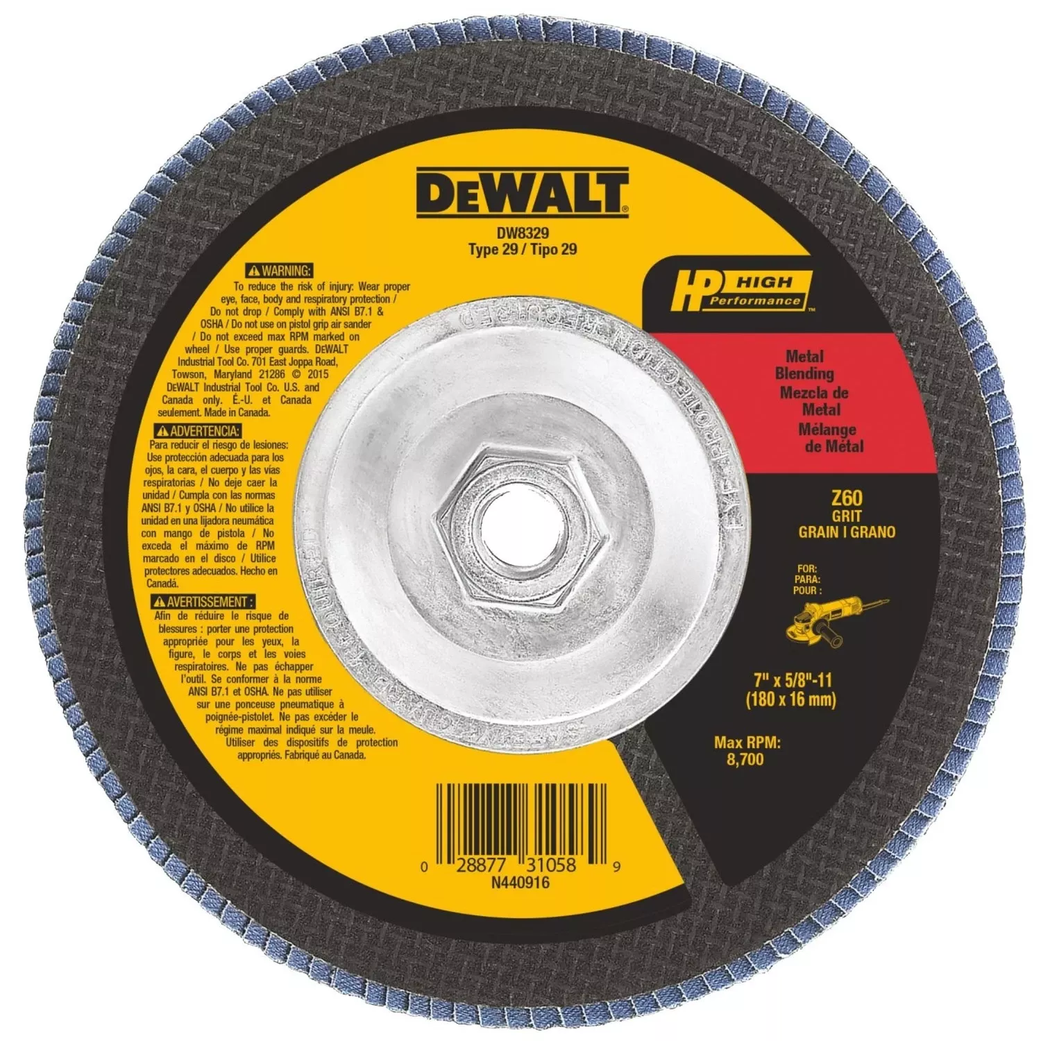 zirconia-flap-disc-60-grit-7-x-5-8-in-11 Zirconia Flap Disc, 60-Grit, 7 x 5/8 In.-11