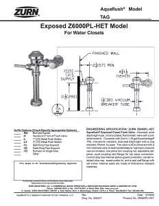 zurn-aquaflush-series-z6000pl-het-toilet-flush-valve-1-in-ips-1-28-g Zurn Aquaflush Series Z6000PL-HET Toilet Flush Valve, 1 in IPS, 1.28 g